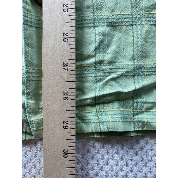 Tommy Bahama Shirt Mens Medium Green Silk Plaid  Button Up Short Sleeve Camp - Picture 9 of 9